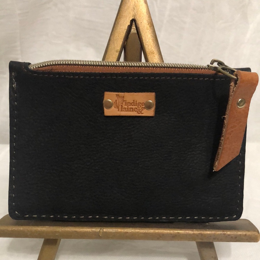 Indigo & Haines Leather Zip Card Holder